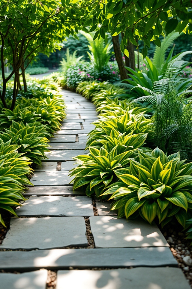 miniature hostas for pathways