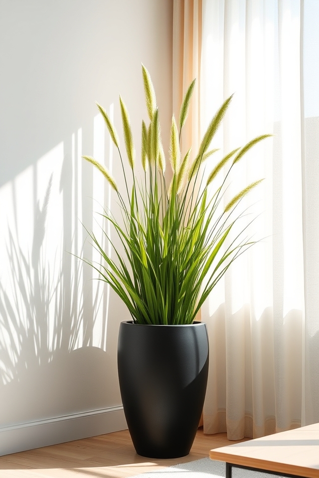 minimalist tall planter elegance