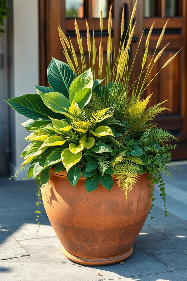 mix foliage textures creatively