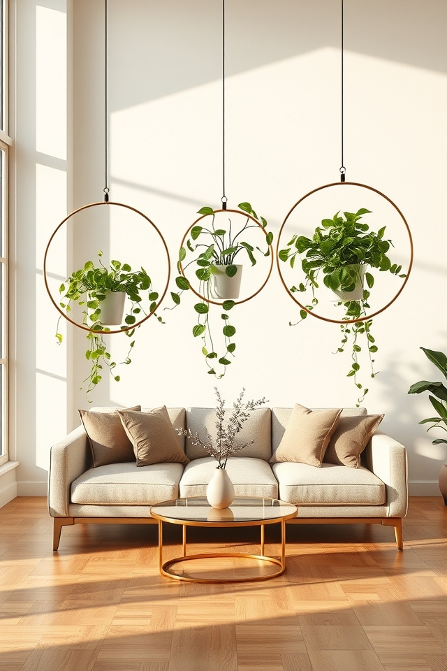modern metal hanging hoops