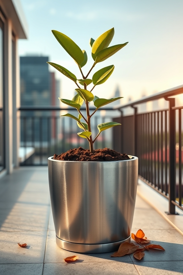 modern minimalist metal container