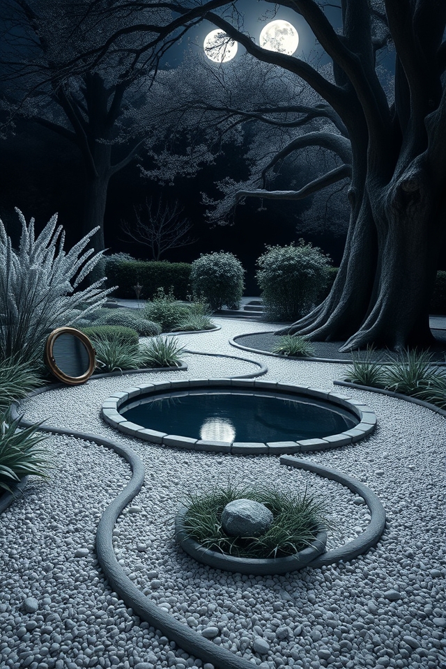 moonlit winding paths glow