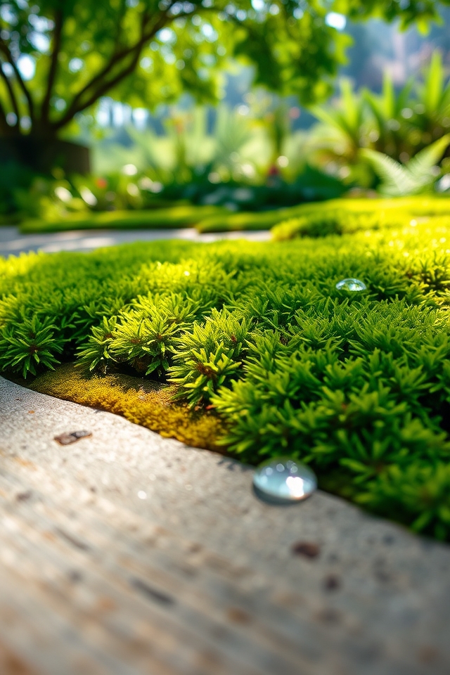 moss low maintenance green carpet