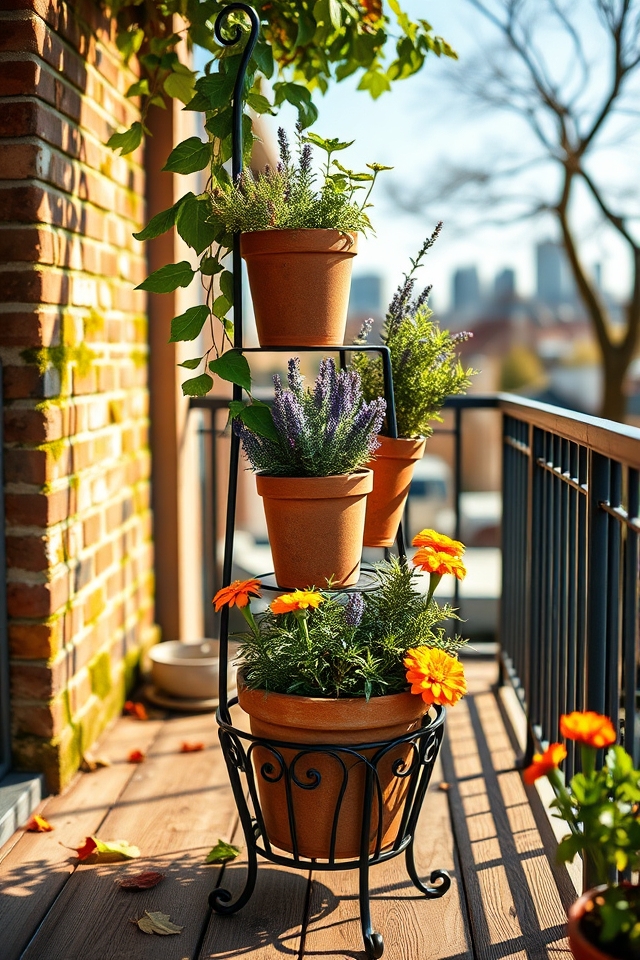 multi level vertical garden stands