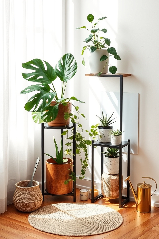 multi tiered vertical plant stands