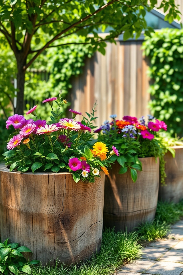 natural aesthetic outdoor planters