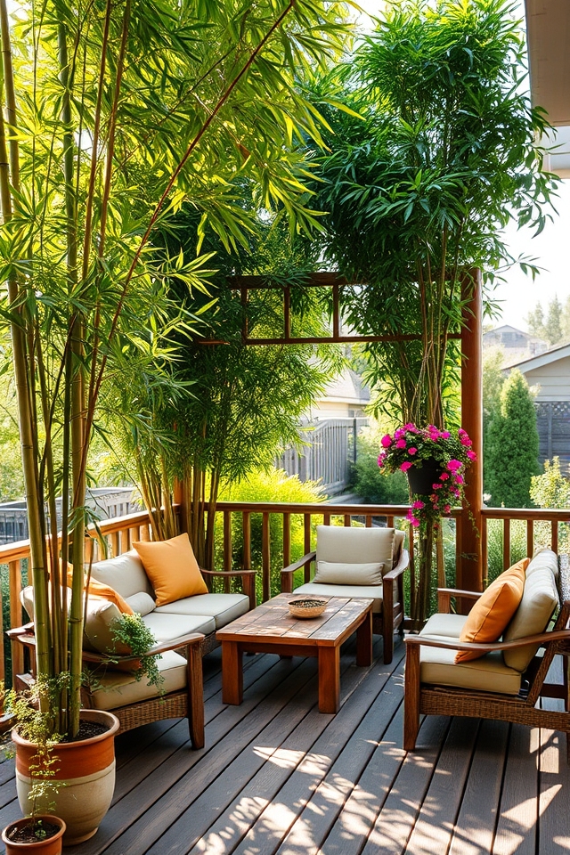 natural privacy with plants