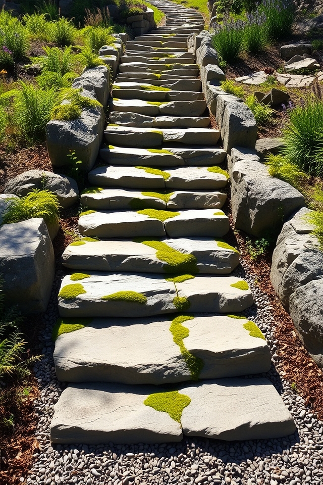 natural stone staircase creation