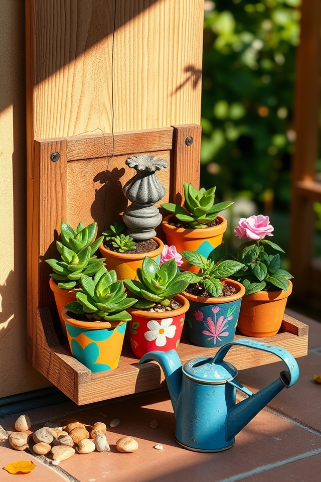 painted terracotta pot clusters
