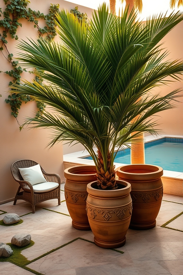 palms create resort vibe