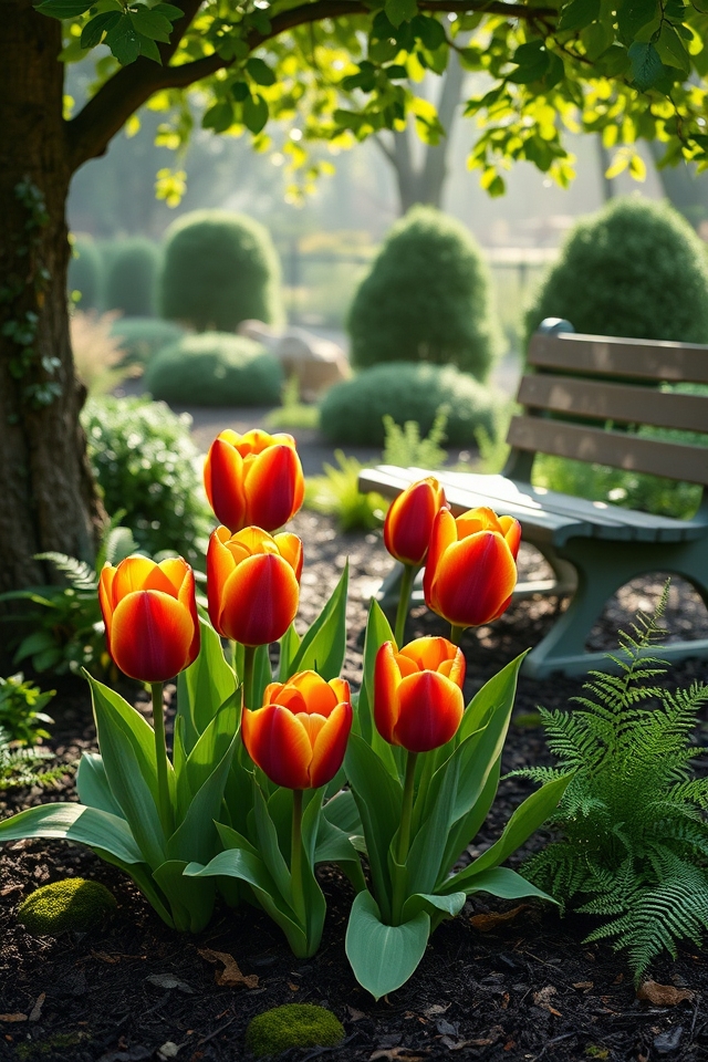 partial shade tulip planting