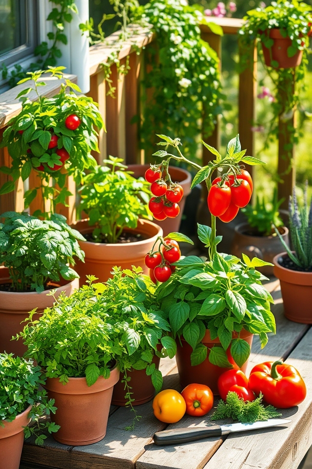 patio edible plant gardening