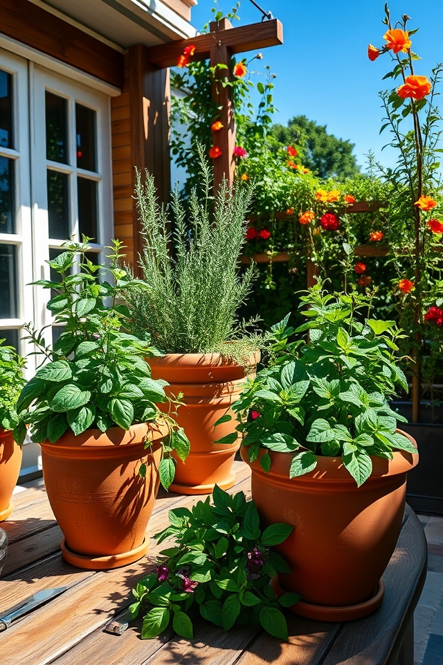 patio herb garden oasis