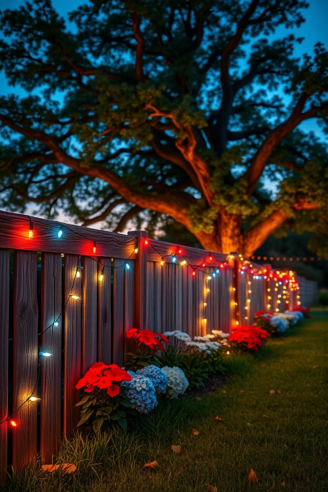 patriotic twinkling fairy lights