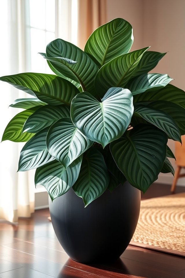 patterned calathea for big pots