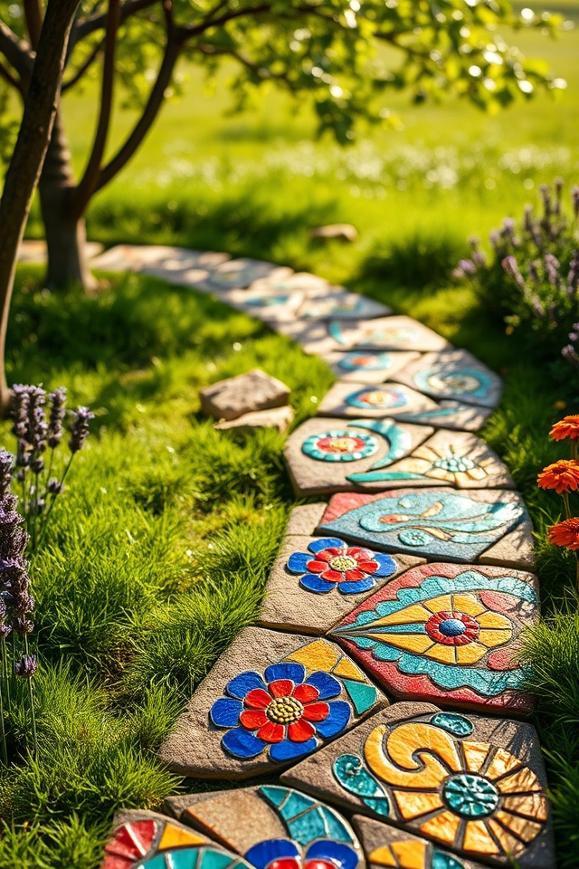 personalized colorful mosaic stones