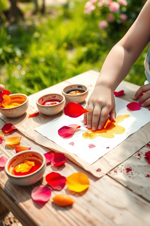 petal painting for kindergarteners