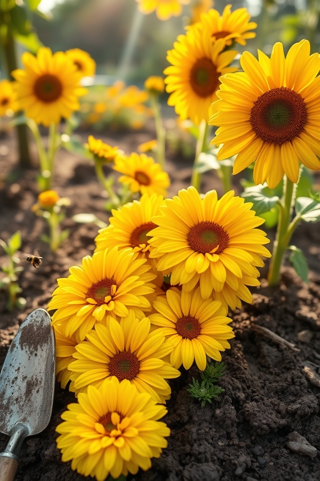 plant vibrant yellow flowers
