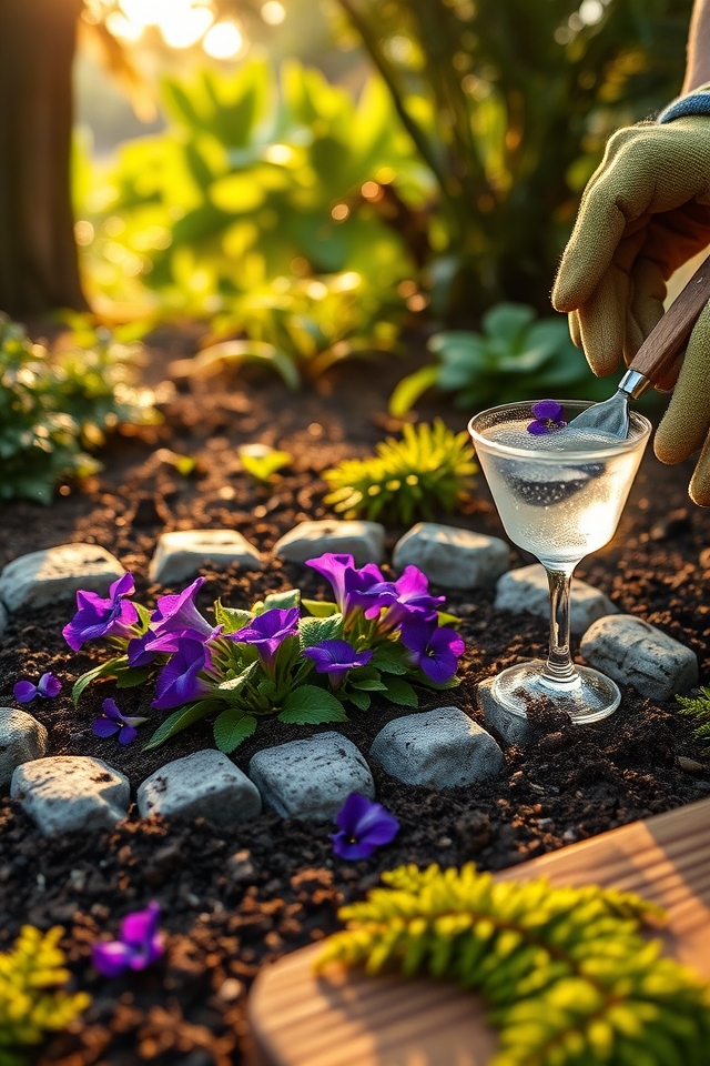plant violets for cocktails