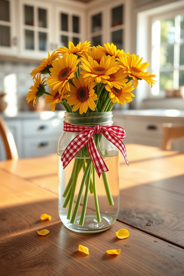 playful yellow daisies arrangement
