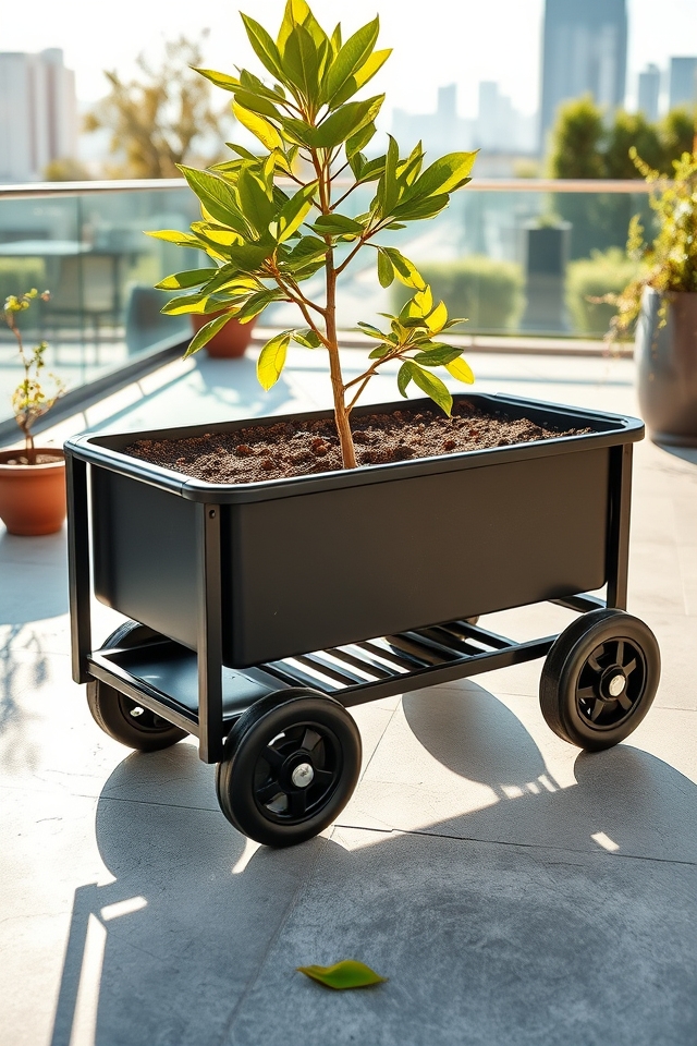 portable rolling mango cart