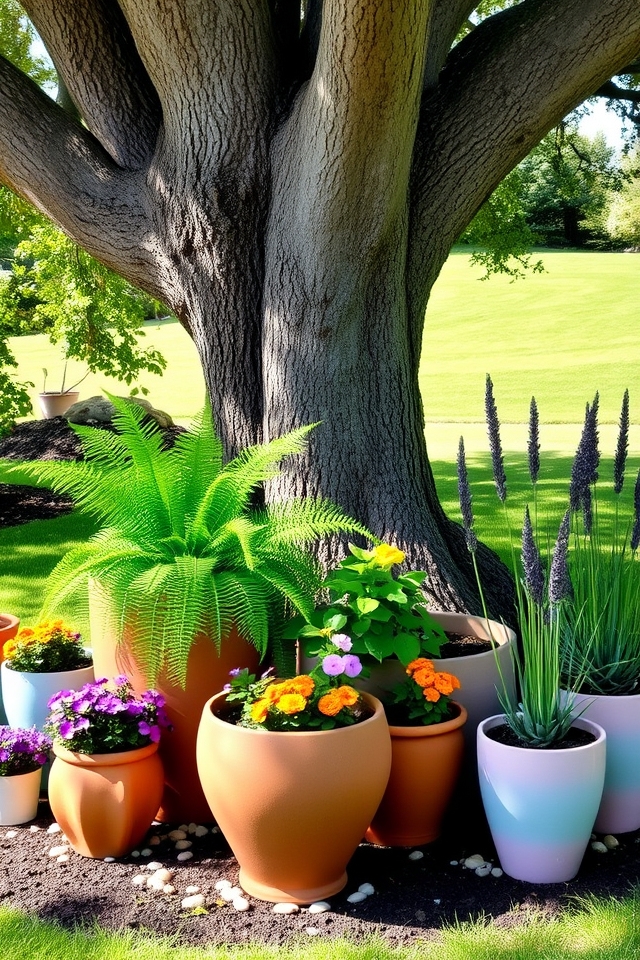 potted plants enhance landscapes