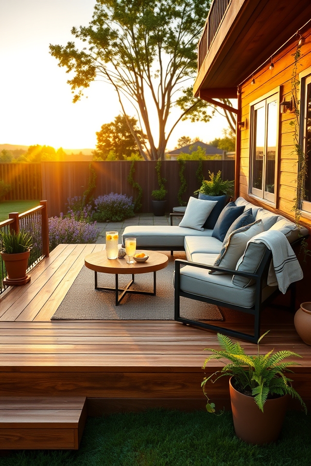 raised deck for lounging
