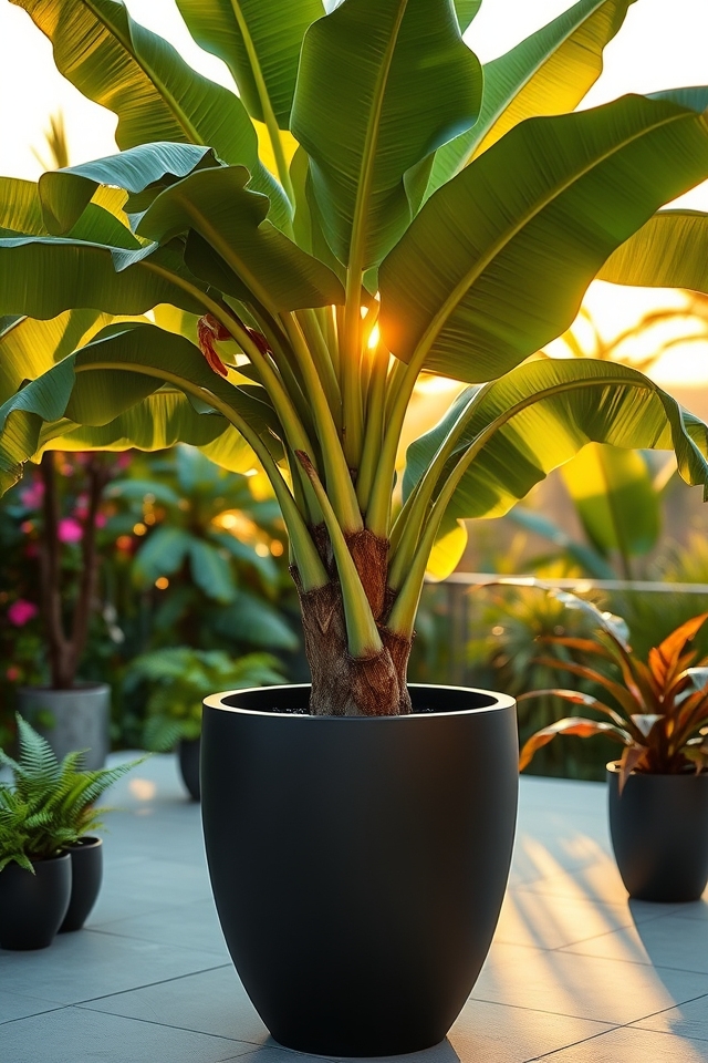 rapidly growing tropical banana