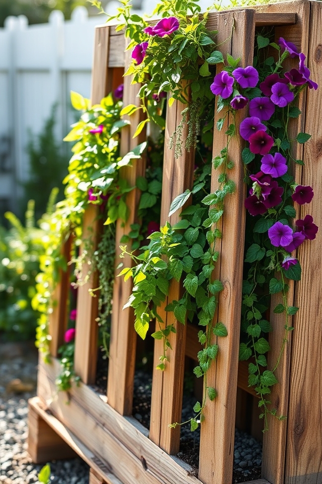 reclaimed wood vertical planters