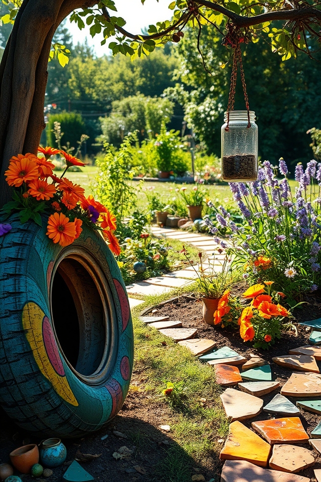 recycled art for gardens