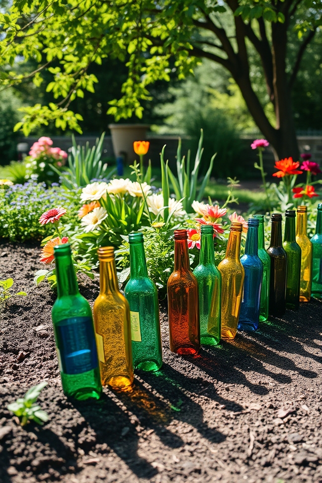 recycled glass garden edging