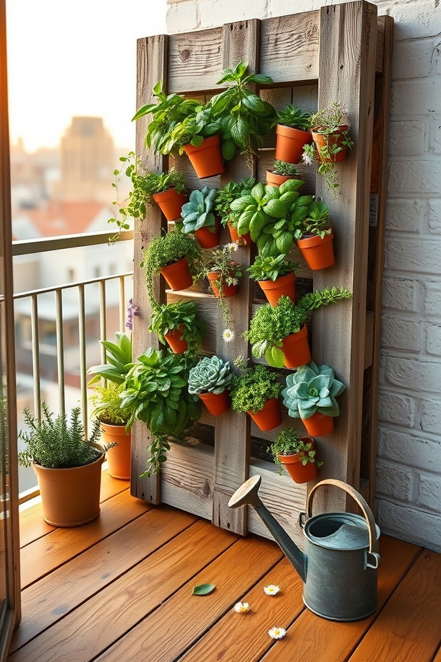 repurposed pallet vertical garden