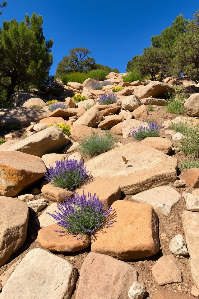 rock gardens enhance slope stability