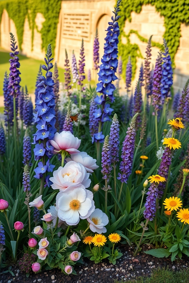 romantic english perennial blooms