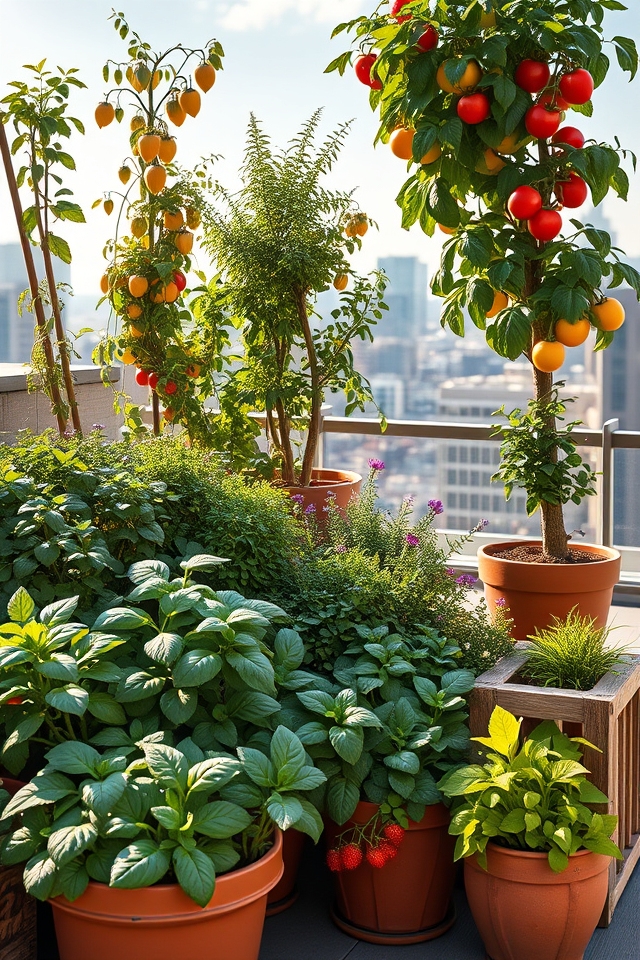 rooftop edible plant garden