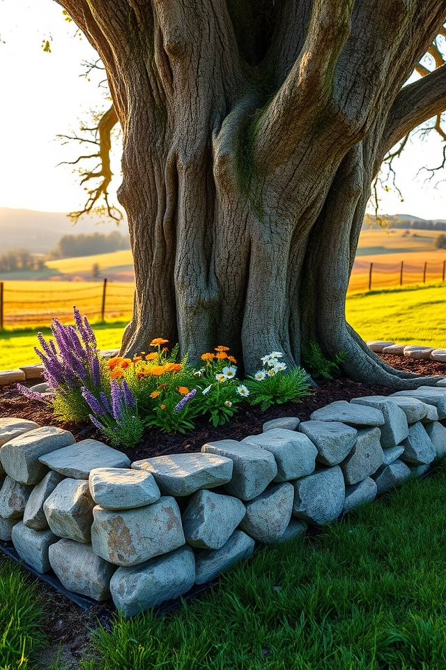 rugged organic stone border