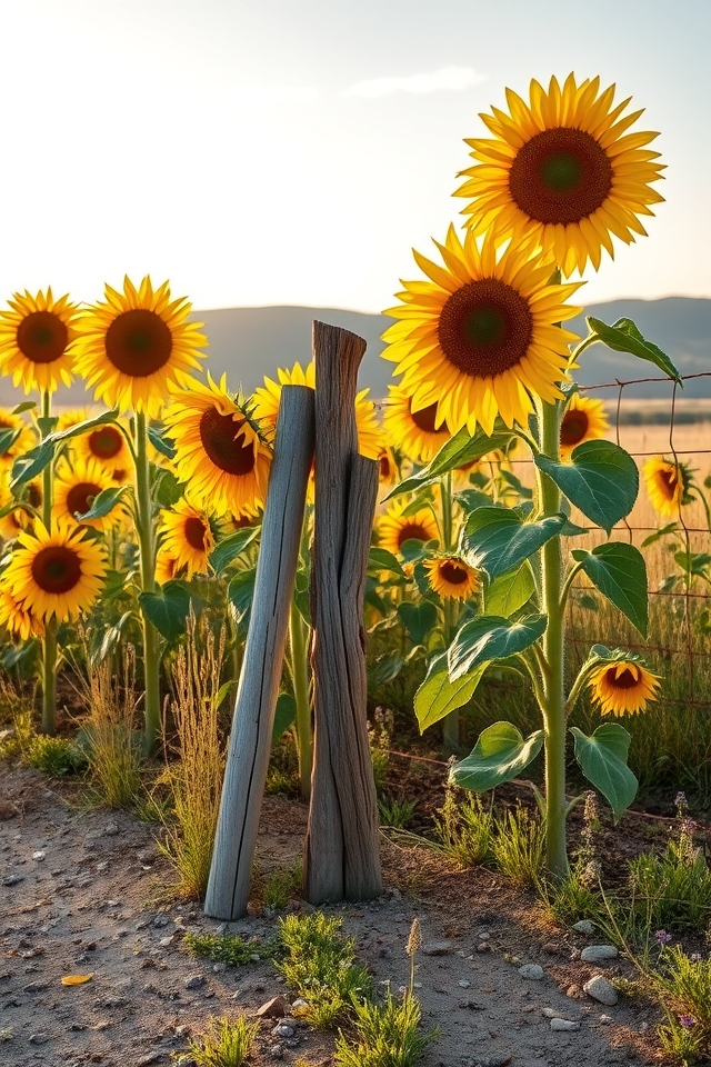rustic sunflower patch design