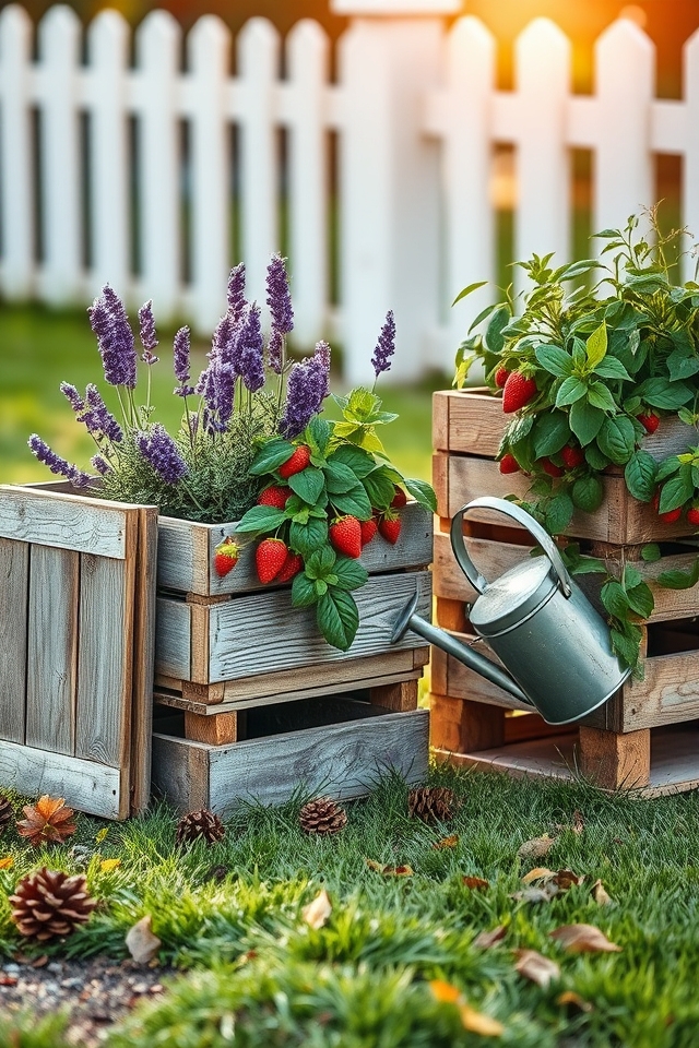 rustic versatile crate gardens