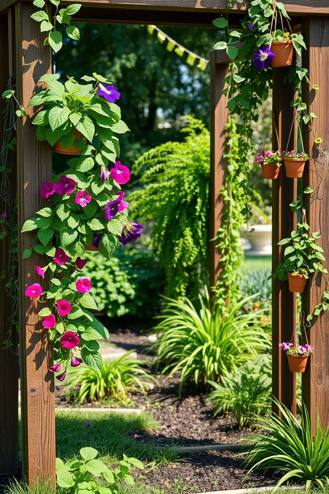 rustic vertical garden design