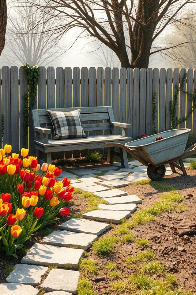rustic vibrant tulip corners