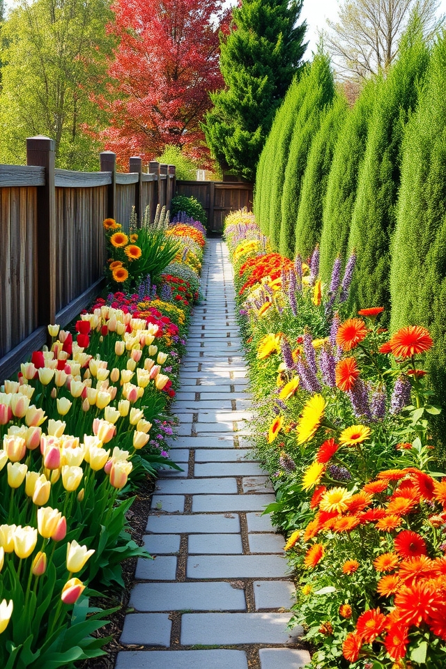 seasonal garden color transitions