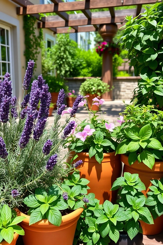 sensory oasis with herbs