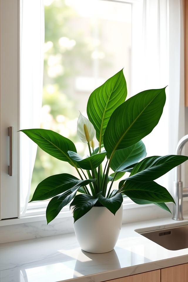 serene air purifying peace lily