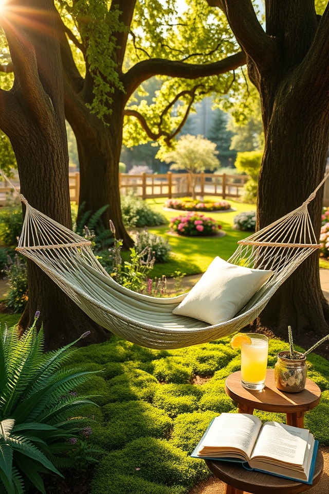 serene backyard hammock nook
