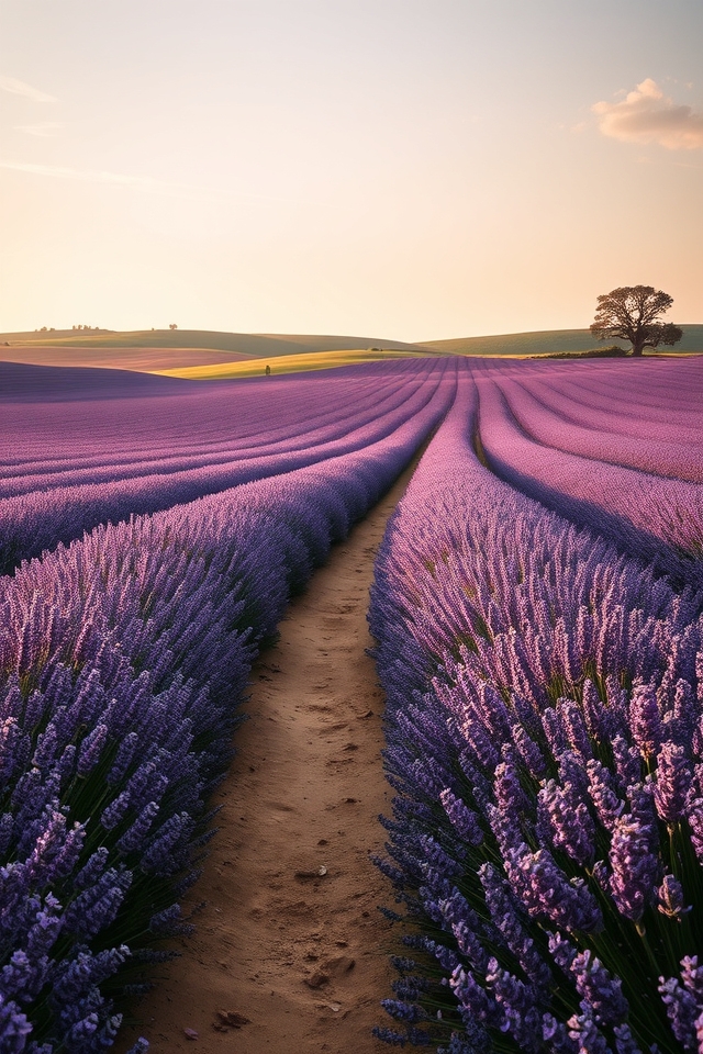 serene english lavender fields