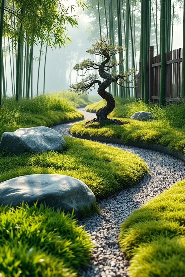 serene grass moss harmony