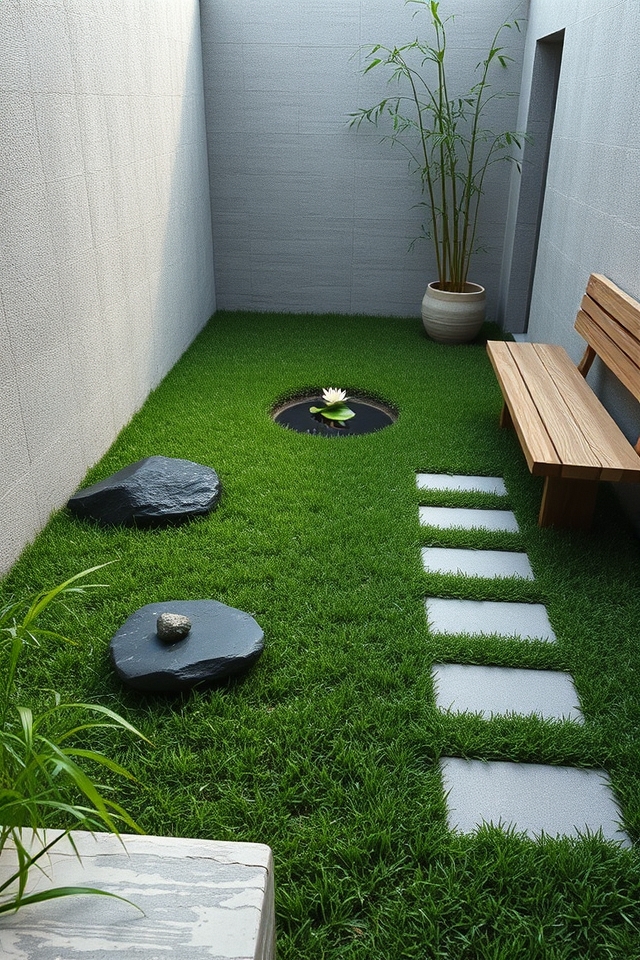 serene japanese grass retreat