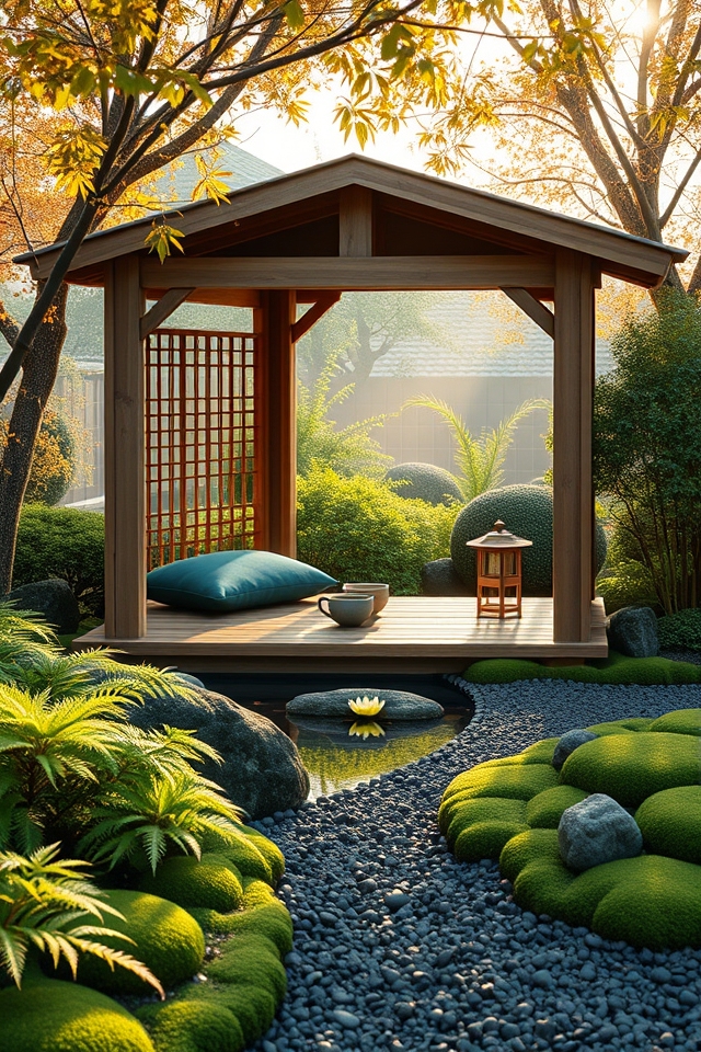 serene japanese tea nook