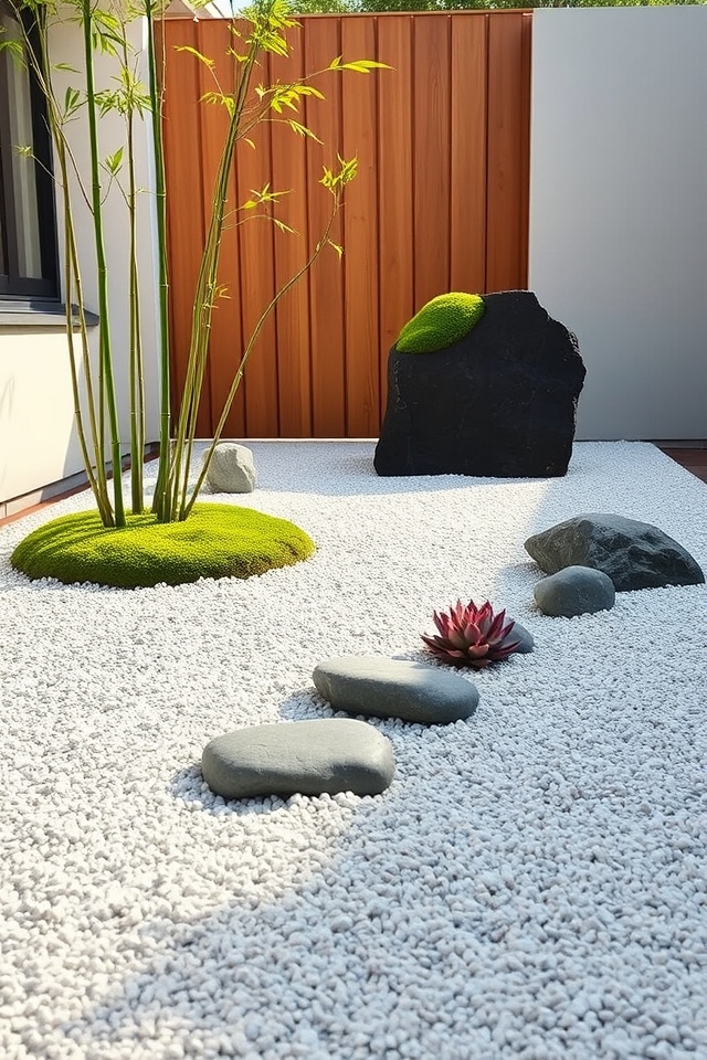 serene minimalist zen garden