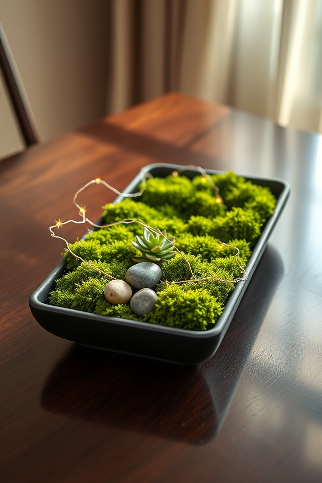 serene moss dining centerpiece